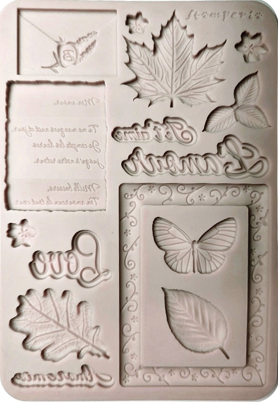 Stamperia Flowers and Poems A5 Silicon Mould Calligraphy (KACMA563) 