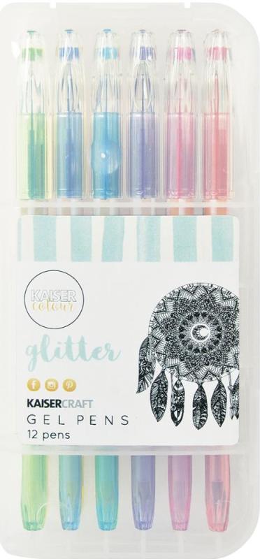 Kaisercraft Gel Pen Box Set of 12 GLITTER