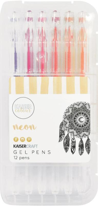 Kaisercraft Gel Pen Box Set of 12 NEON