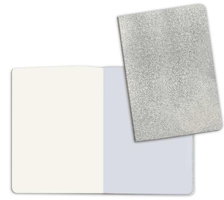 Stamperia Notebook A5 with Stone paper SILVER (plain pages) (KC85RS) 