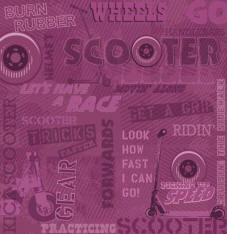  Karen Foster Wheels Collection -  Scooter Collage Paper