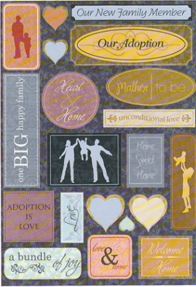 Karen Foster Stickers - Adoption is Love