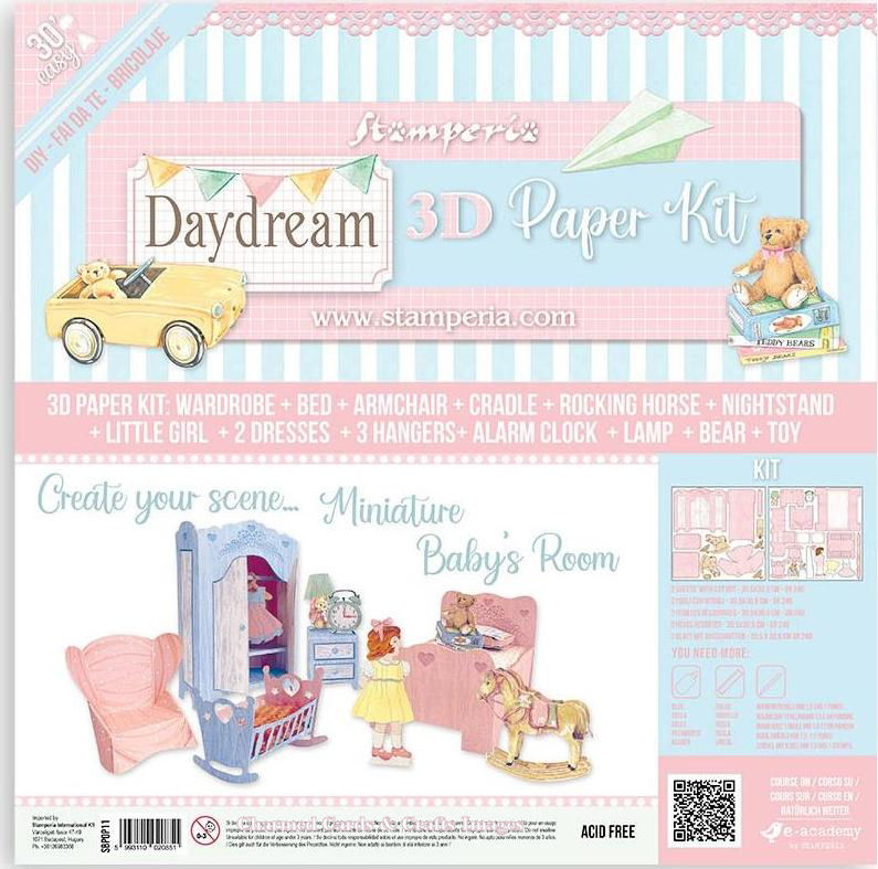 PRE-ORDER: Stamperia 3D Paper Kit  - DayDream - Baby Room