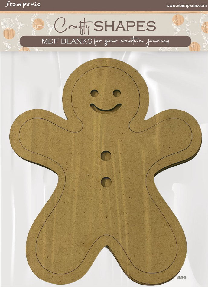 Stamperia Candy Christmas MDF Crafty Shapes Blanks Gingerbreads  (KLSM59) 