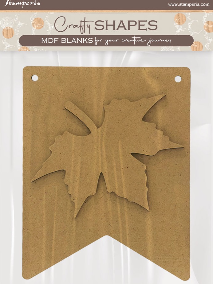 Stamperia Whispering Woods MDF Crafty Shapes Blanks Leaf  (KLSM65) 