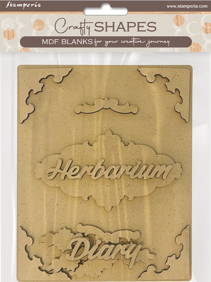 Stamperia Herbarium Silvae MDF Crafty Shapes Blanks Diary Cover (KLSM75) 