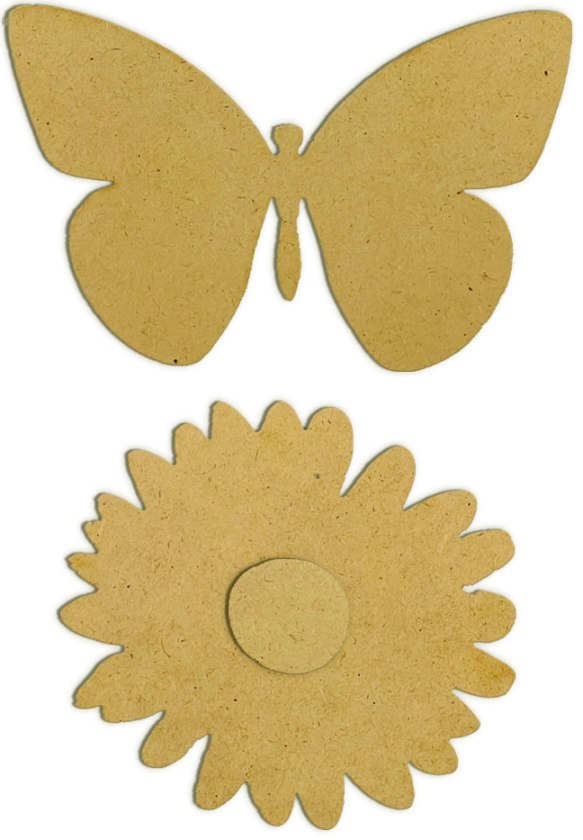 Stamperia Daisy Art MDF Crafty Shapes Blank Daisy and Butterfly  (KLSM79) 
