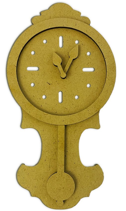 Stamperia Gardens of Time MDF Crafty Shapes Blank Pendulum Clock (KLSM82)