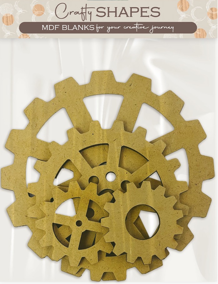 Stamperia Gardens of Time MDF Crafty Shapes Blank Gears (KLSM83) 