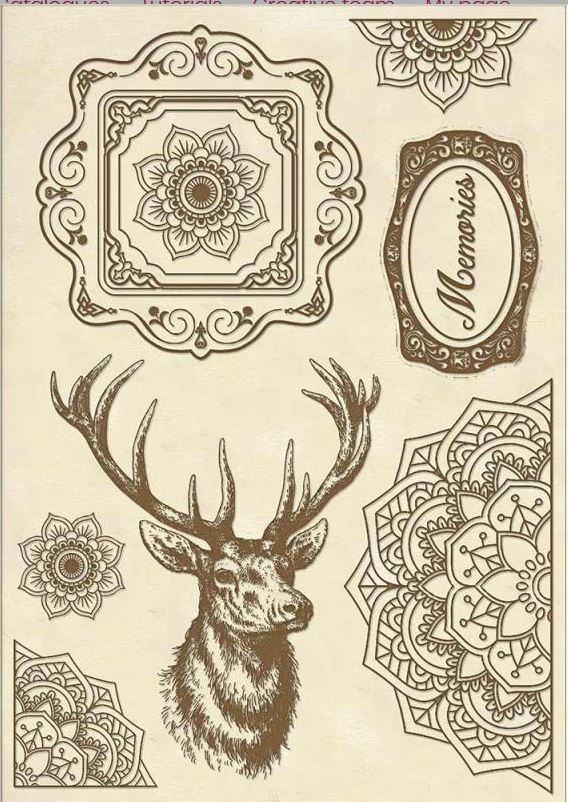 Stamperia  Wooden Shapes A5 Cosmos Deer