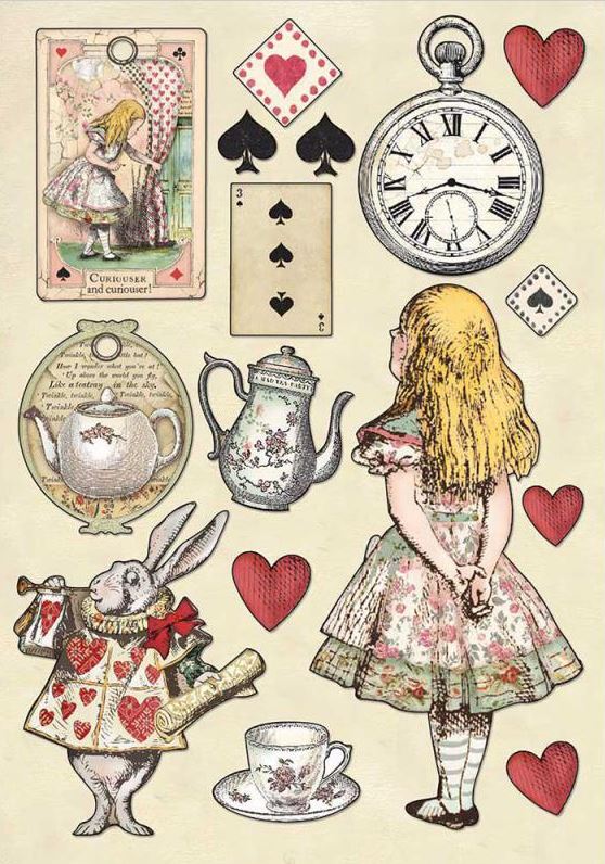 Stamperia Coloured Wooden Shape A5 ALICE (KSP075)
