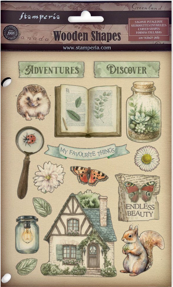 Stamperia Herbarium Silvae A5 Coloured Wooden Shape (KLSP191) 