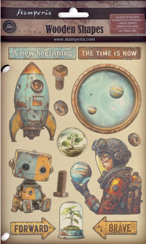 Stamperia A New Beginning A5 Coloured Wooden Shape (KLSP197) 