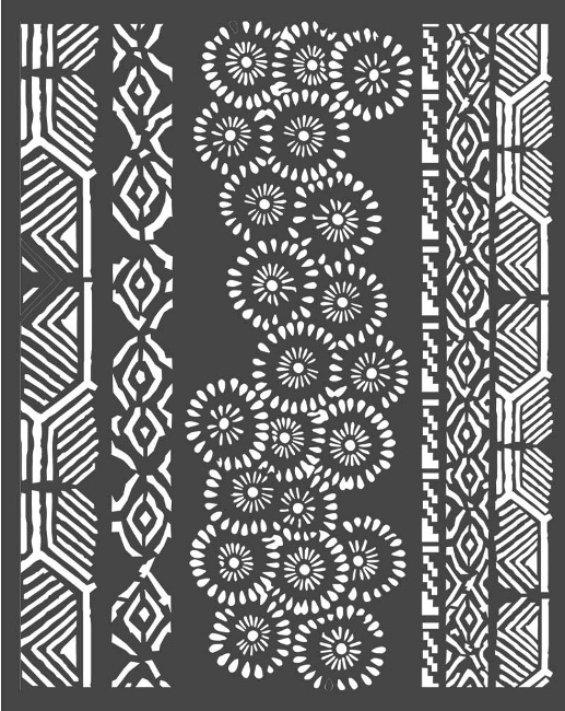 Stamperia Thick Stencil 20x25cm -  Amazonia Tribals (KSTD063)