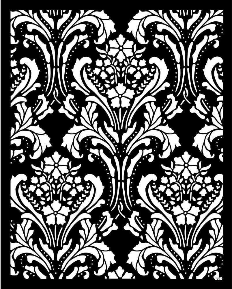 Stamperia Quiet Days Thick Stencil 20x25cm Baroque Tapestry (KSTD191) 