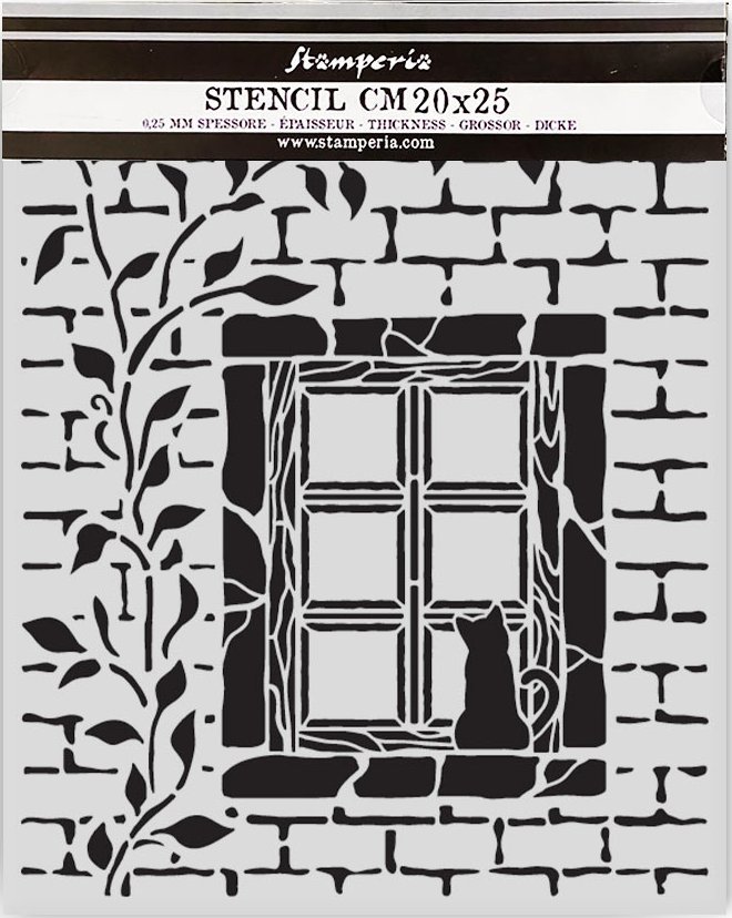 Stamperia Herbarium Silvae Thick Stencil 20x25cm Country Window (KSTD195) 