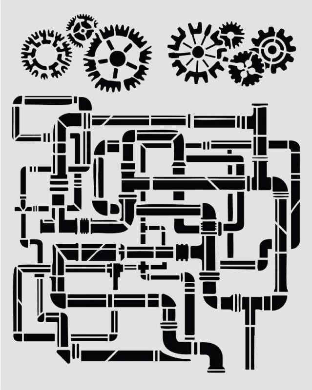 Stamperia Gardens of Time Thick Stencil 20x25cm Tubes (KSTD202) 