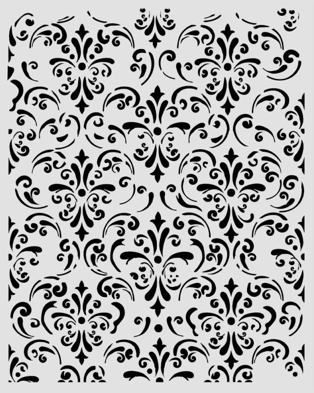 Stamperia Gardens of Time Thick Stencil 20x25cm Wallpaper (KSTD205) 