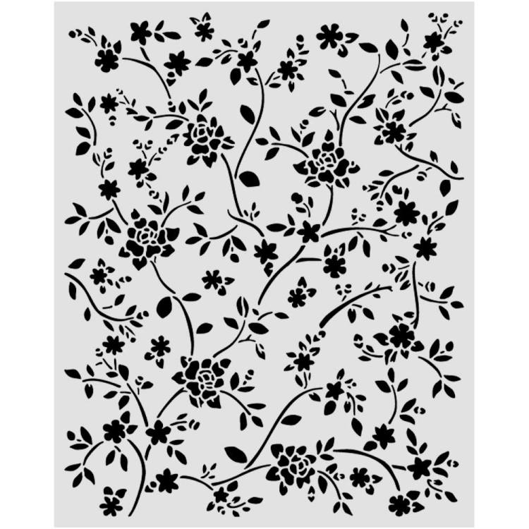 Stamperia All Around Thick Stencils 20x25cm Ramage  (KSTD207) 