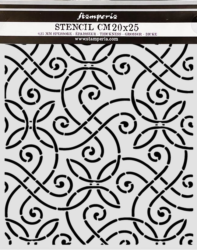 NEW Stamperia Our Way Thick Stencils 20x25cm Artistic Pattern (KSTD224) 