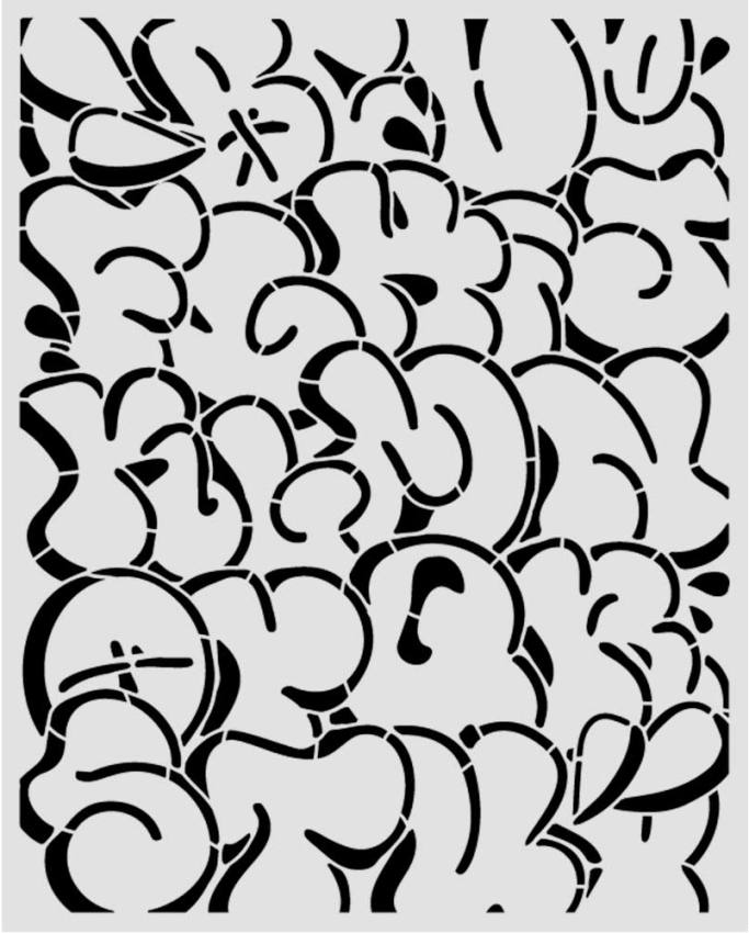 Stamperia Furry Friends 2 Thick Stencils 20x25cm Pop Art Pattern by Antonis Tzanidakis (KSTD227)