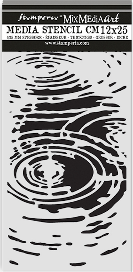 Stamperia Herbarium Silvae Thick Stencil 12x25cm Water Pattern (KSTDL139) 