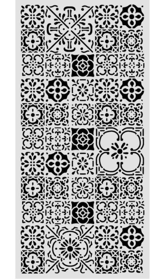 Stamperia All Around Thick Stencils 12x25cm Tile (KSTDL160) 