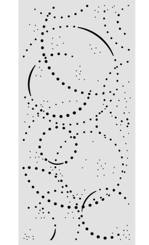 Stamperia Cosmos Thick Stencils 12x25cm Ink Orbits by Cristina Radovan (KSTDL173) 