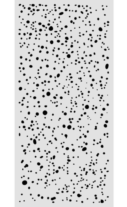Stamperia Cosmos Thick Stencils 12x25cm Ink Spots by Cristina Radovan (KSTDL174) 