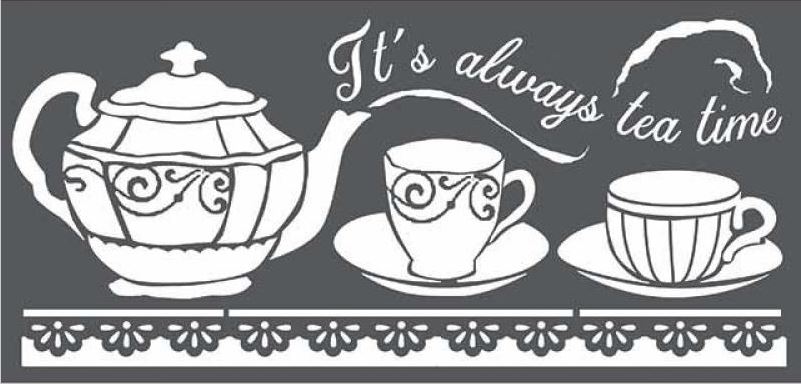 Stamperia Thick stencil - Tea time (KSTDL18}