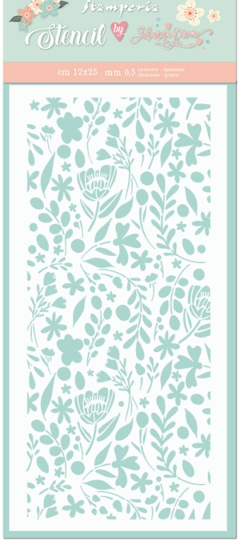 Stamperia Thick Stencil 12x25cm - SMALL FLOWERS (KSTDL41)