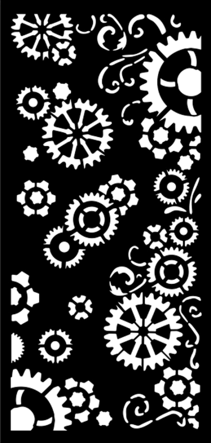 Stamperia Gear Up For Christmas Stencil  - Gears (KSTDL98)