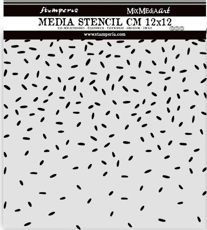 Stamperia Candy Christmas Thick Stencil 12X12cm - Drippling with Sugar Sparkling  (KSTDS51)