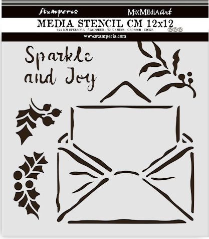 Stamperia The Owl's House Thick Stencil 12X12cm - Letter  (KSTDS53)