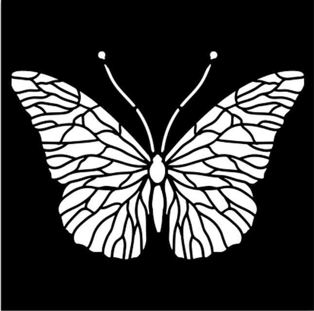 Stamperia Quiet Days Thick Stencil 12x12cm Butterfly  (KSTDS65) 