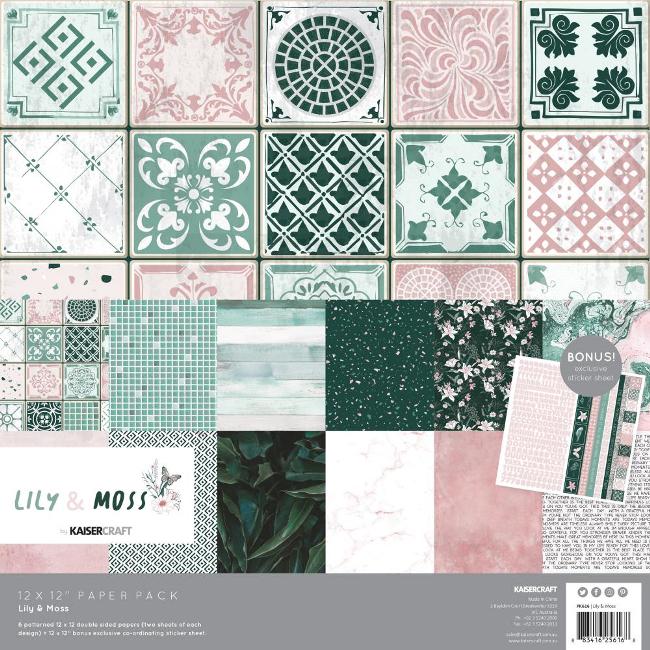 Kaisercraft Lily & Moss Paper Pack (With Bonus Sticker Sheet)