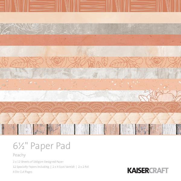 Kaisercraft Peachy Paper Pad (Includes speciality and die-cut elements)