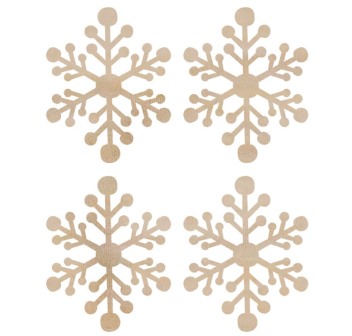 Kaisercraft Wooden Flourishes Mini Snowflakes (FL454)
