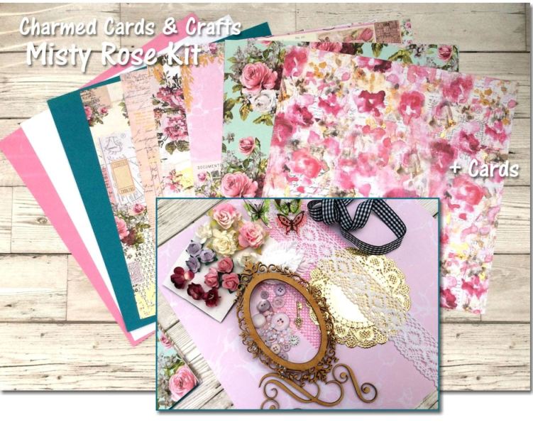 Charmed Cards & Crafts Kit - Misty Rose