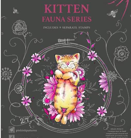 Pink Ink Design Stamps -  Kitten (9  Stamps)