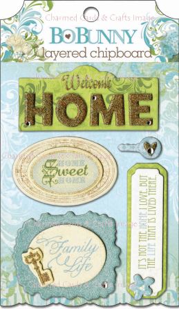 Bo Bunny Welcome Home iCandy Layered Chipboard 