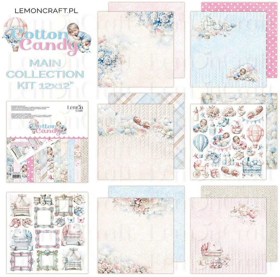 LemonCraft Cotton Candy 8x8 paper pad - BOY/GIRL