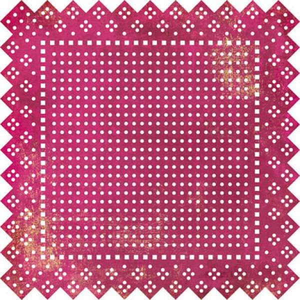 Basic Grey Lemonade Doilies Swiss Dot (berry)