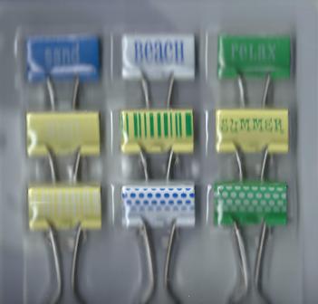 SALE: PAINTED BINDER CLIPS - Summer