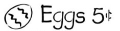 Lasting Impressions Templates - Eggs 5 cents (S517)