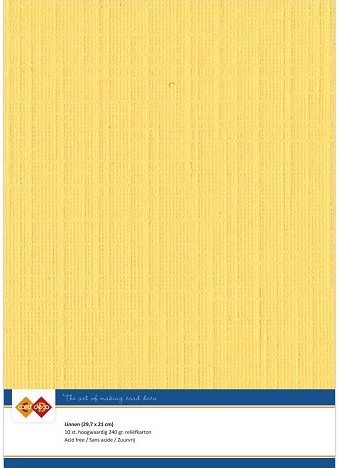 A4 Linen Textured Cardstock (Pack of 10) - OCHRE
