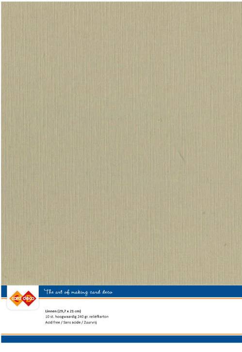 A4 Linen Textured Cardstock (Pack of 10) TAUPE
