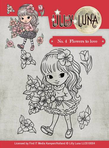 Lilly Luna Clear Stamp 4 Flowers to Love