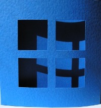 Four-Squares Large Sq Aperture Cards -  Hammer Blue (5)
