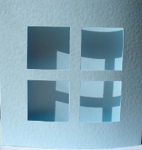 Four-Squares Large Sq Aperture Cards -  Hammer Pale Blue (5)